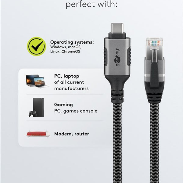 Cable Ethernet USB-C™ 3.1 a RJ45 de 3 m 