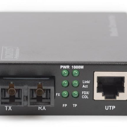 Convertidor de medios Gigabit, RJ45/SC