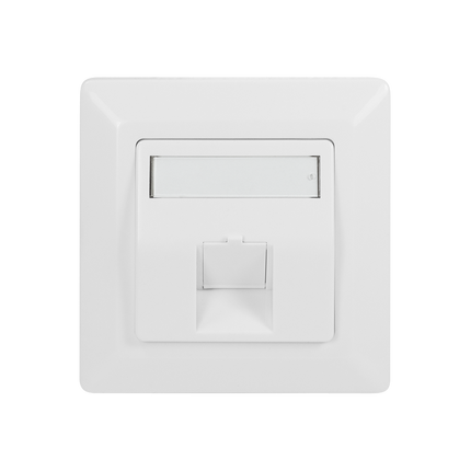 Toma de pared para 1 Keystone RAL9003