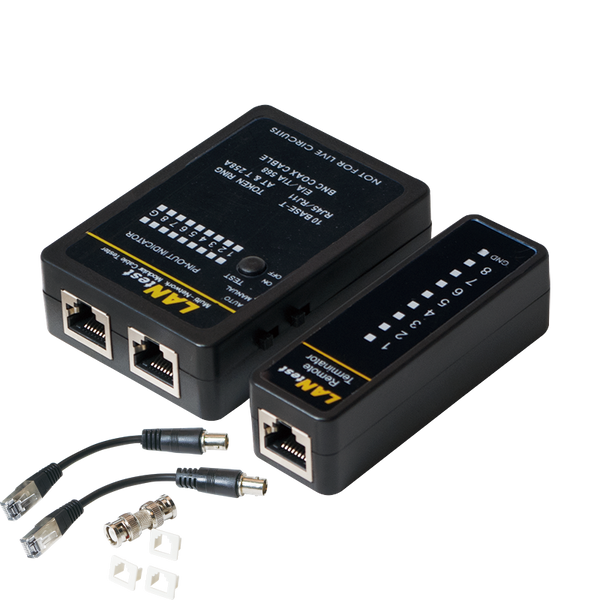 Comprobador de cables RJ11, RJ12, RJ45, BNC