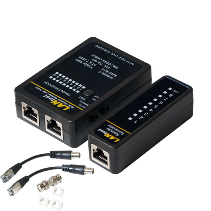 Comprobador de cables RJ11, RJ12, RJ45, BNC