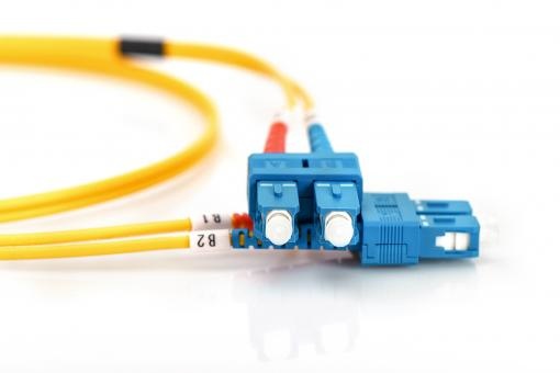 Cable de conexión de fibra óptica monomodo LWL OS2, SC/SC, 10 m