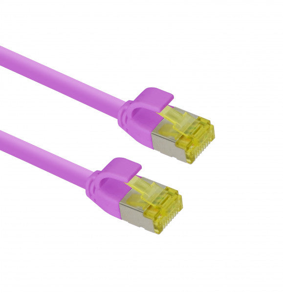Cable de conexión ultradelgado S/FTP Cat 6A Magenta 3 M