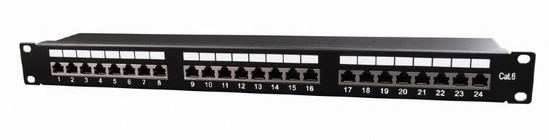 Panel de conexión STP CAT6 de 24 puertos