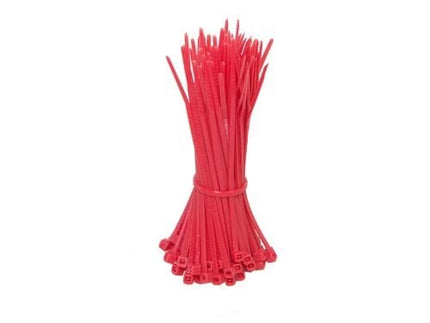 Bridas para cables 100mm rojas 100 piezas