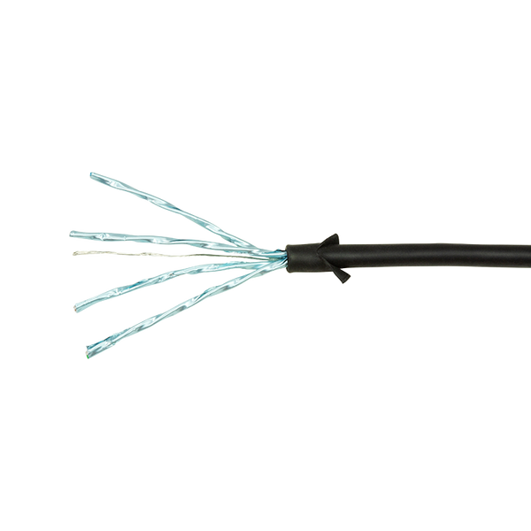 CAT.6A patch cable Ultraflex SlimLine black 0.3m