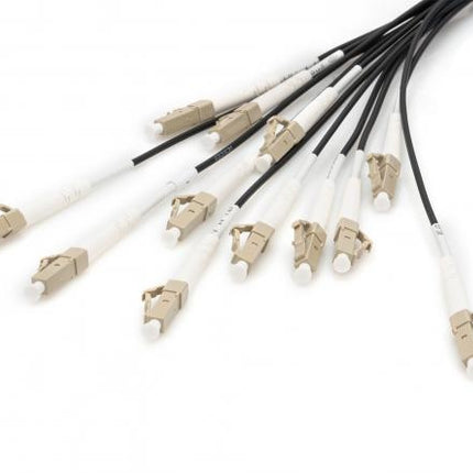 Cable de fibra óptica multimodo OM4, 12 fibras, premontado, 150 m, LC/UPC - LC/UPC 