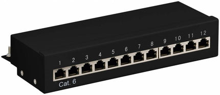 Cat6 Mini/Desktop 12 Port Patch Panel