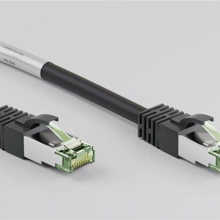 Cable CAT8.1 S/FTP PIMF LSZH 0,25 m negro