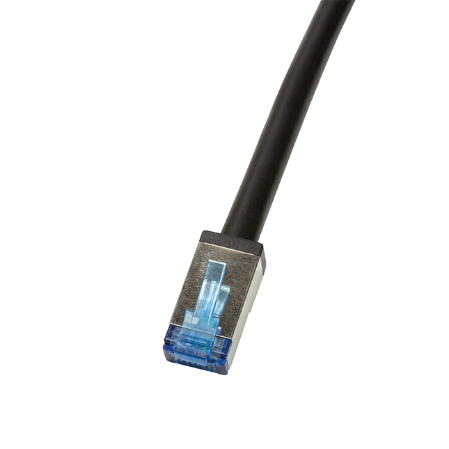 Cable S/FTP CAT6a para exteriores de 2 m, 100 % cobre
