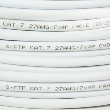S/FTP CAT7 flexible 100M 100% cobre blanco