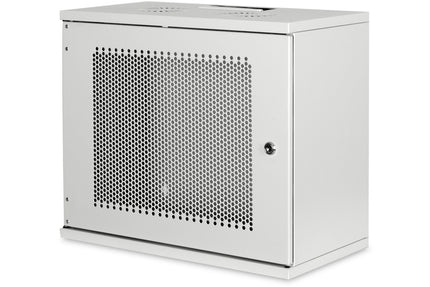 9U wall cabinet, SOHO, unassembled 460x540x400 mm, perforated front door, gray