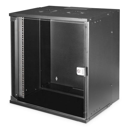 Armario de pared 12U, SOHO PRO, sin montar 540 x 400 x 595 mm, negro 