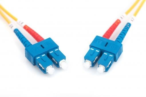 Cable de conexión de fibra óptica monomodo LWL OS2, SC/SC, 3 m
