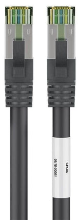 Cable CAT8.1 S/FTP PIMF LSZH 0,5 m negro