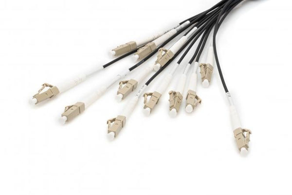 Multimode Glasvezelkabel 100M OM4, 12 vezels LC/UPC - LC/UPC
