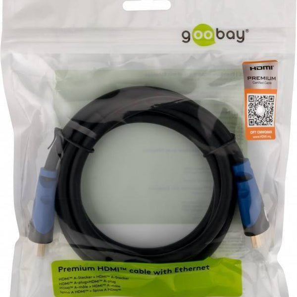 Cable HDMI™ de alta velocidad premium con Ethernet, chapado en oro de 3 m