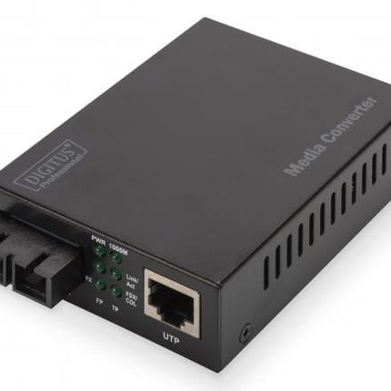 Convertidor de medios Gigabit, RJ45/SC