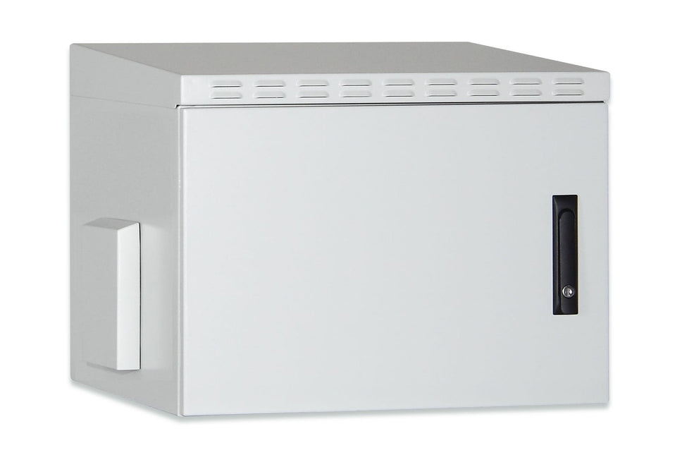 16U wandkast, buiten, IP55 600x450x891 mm, kleur lichtgrijs (RAL 7035)