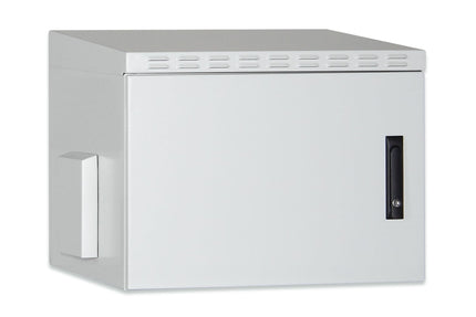 Armario de pared 16U para exterior, IP55, 600 x 450 x 891 mm, color gris claro (RAL 7035)