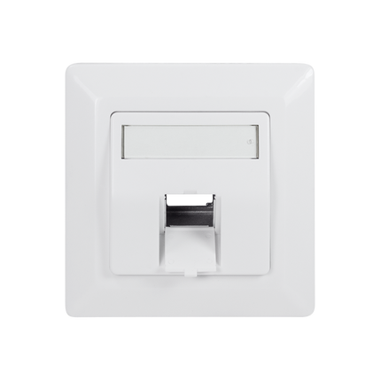 Toma de pared para 1 Keystone RAL9003