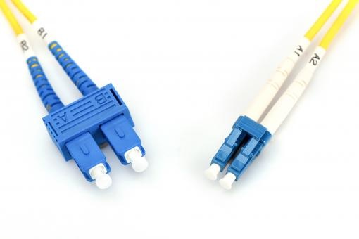 Cable de conexión de fibra óptica monomodo LWL OS2 LC/SC de 5 m