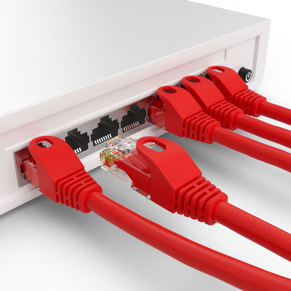 Cable UTP rojo Cat5e de 10 m