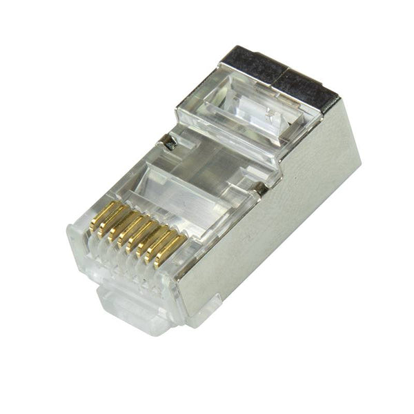 Conector CAT6a RJ45 - STP 50 piezas para cable flexible y rígido