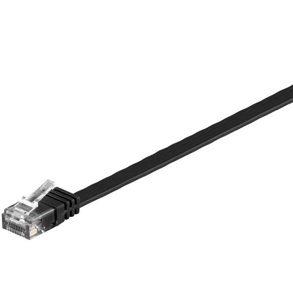 Cable UTP plano Cat6 de 10 m, color negro