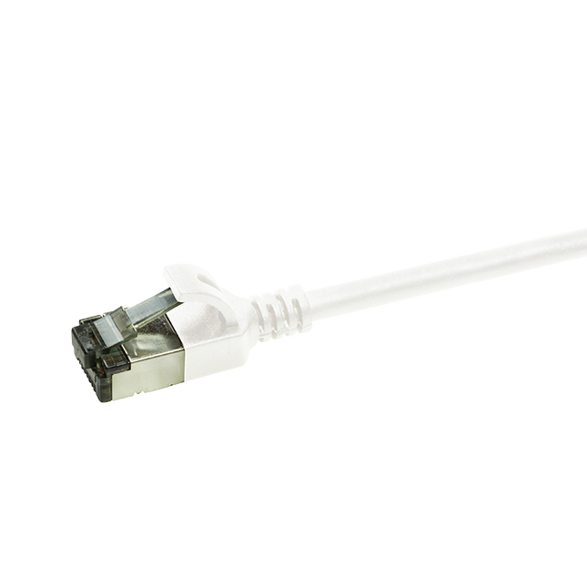Cable CAT6a U/FTP Ultraflex, 100 % cobre, blanco, 1 m