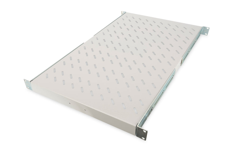 1U verstelbaar legbord voor kasten vanaf 1000mm diepte max. 100 kg lichtgrijs