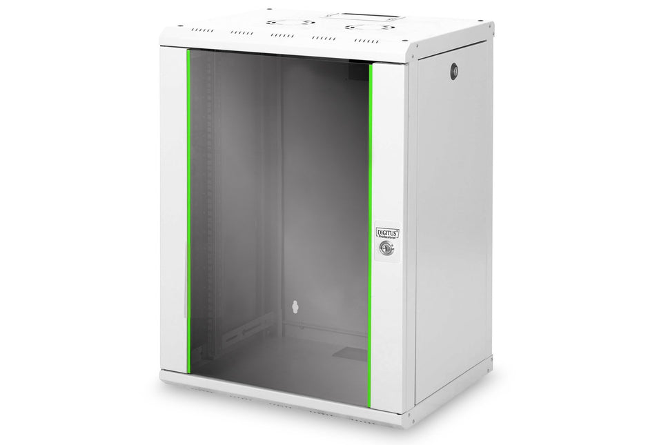 16U wandkast, Unique 600x450x820 mm, kleur lichtgrijs (RAL 7035)
