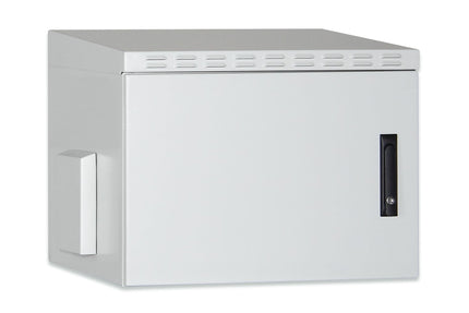Armario de pared 7U para exterior, IP55, 600 x 450 x 490 mm, color gris claro (RAL 7035)