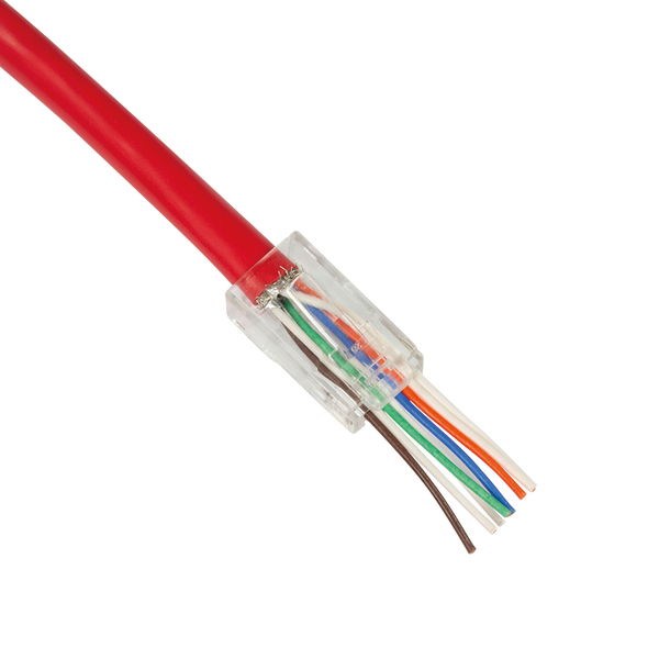 Conector CAT6 RJ45 - UTP 10 piezas para cables flexibles y rígidos