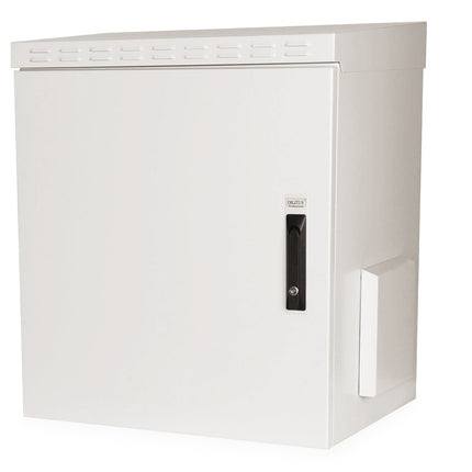 12U wall cabinet, outdoor, IP55 600x450x713 mm, color light gray (RAL 7035)