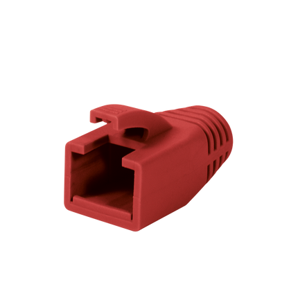Bota RJ45 8mm roja 50 piezas