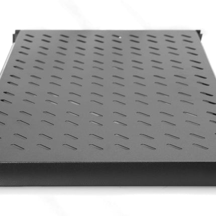 1U pull-out shelf for cabinets from 1000mm depth max. 65 kg black