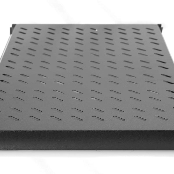 1U pull-out shelf for cabinets from 1000mm depth max. 65 kg black