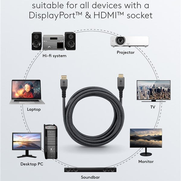 Cable DisplayPort™ a HDMI™, 4K a 60 Hz, 3 m 
