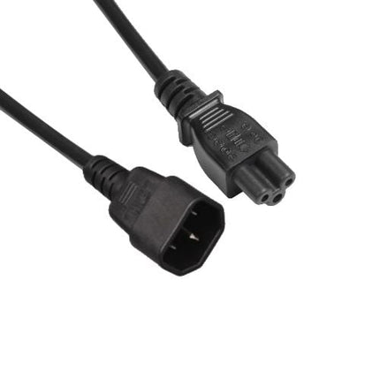 Cable de alimentación C14 - C5 3x 0,75 mm Negro 2 m