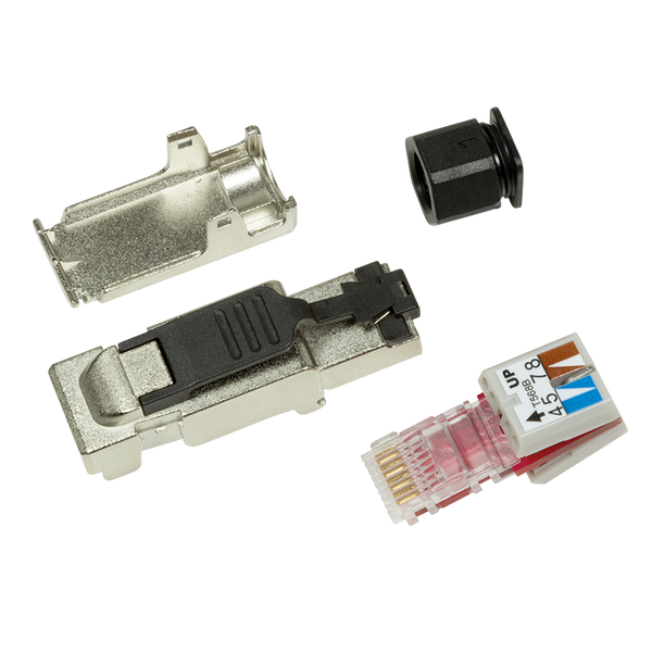 Conector RJ45 sin herramientas CAT6a - STP para cable flexible y rígido