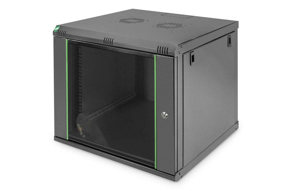 Armario de pared 9U, Dynamic 600x450x478 mm, color negro (RAL 9005)