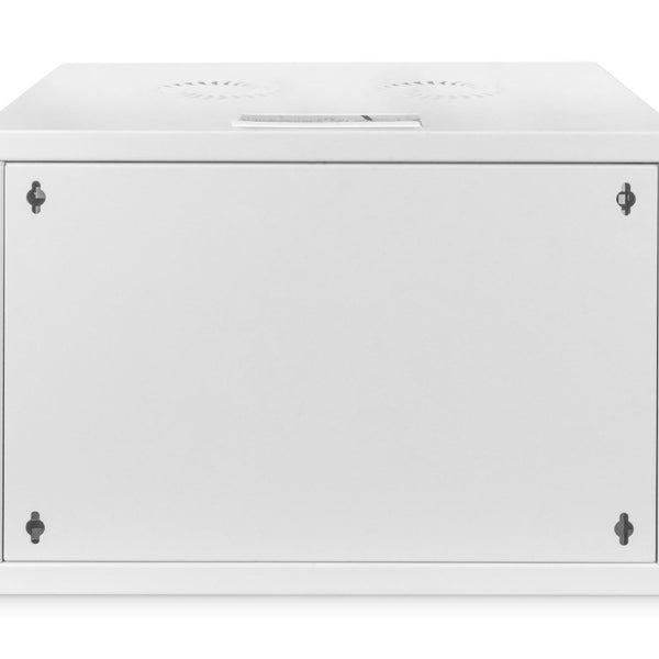 Armario de pared 7U, SOHO, sin montar, 540x400x370 mm, puerta frontal de cristal, gris claro