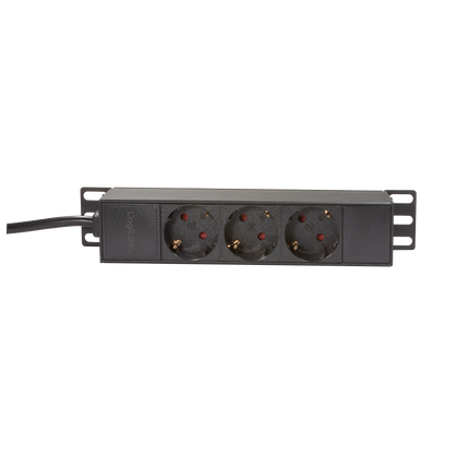 Regleta de enchufes de 3 vías 1U para rack de servidores de 10''