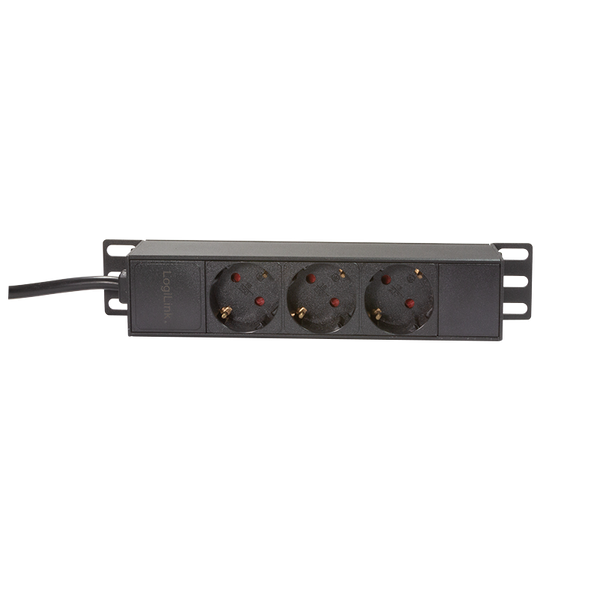 1U 3-way power strip for 10 '' server rack