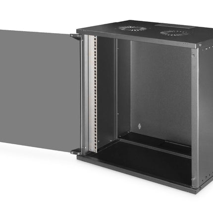 Armario de pared 12U, SOHO PRO, sin montar 540 x 400 x 595 mm, negro 