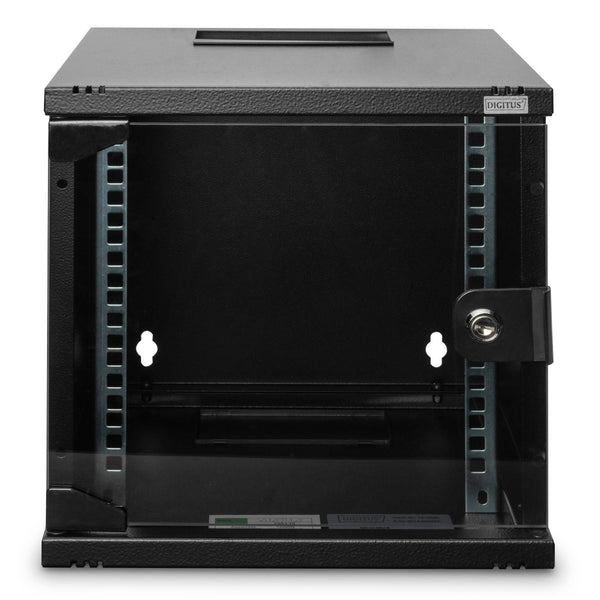 Armario de pared 6U de 10 pulgadas, 312 x 300 x 330 mm, color negro
