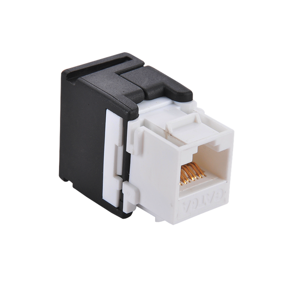 CAT6 keystone RJ45 unshielded 180° toolless