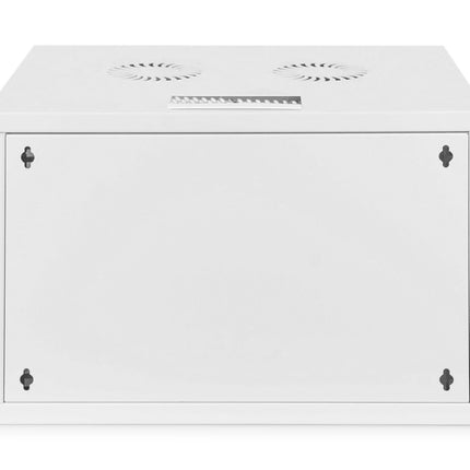 Armario de pared 7U, SOHO, sin montar, 540x400x370 mm, puerta frontal perforada, gris claro