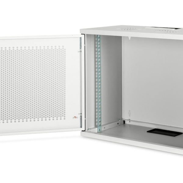 Armario de pared 9U, SOHO, sin montar, 540x400x460 mm, puerta frontal perforada, gris claro